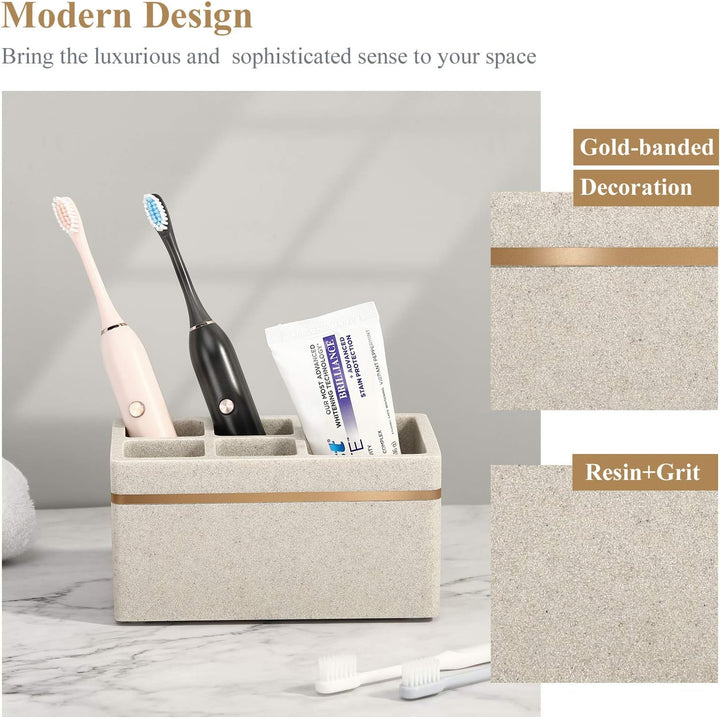 Shinowa Zahnbürstenhalter, 5 Fächer Elektrischer Zahnbürstenhalter mit Abflussloch Zahnbürstenstände