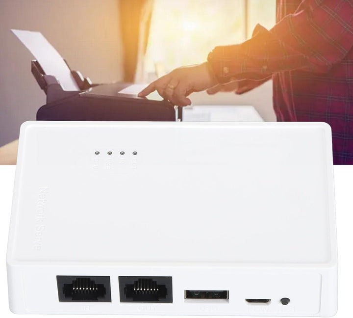 Garsent USB-Wireless-Druckserver, Druckserver mit 10/100 Mbit/s LAN/Bridge, 480 Mbit/s USB 2.0, Unte