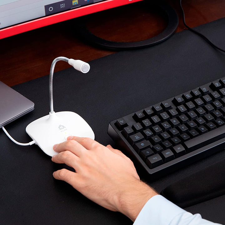KLIM Talk USB - Standmikrofon PC und Mac - Kompatibel mit jedem Computer - Professionelles USB Mikro