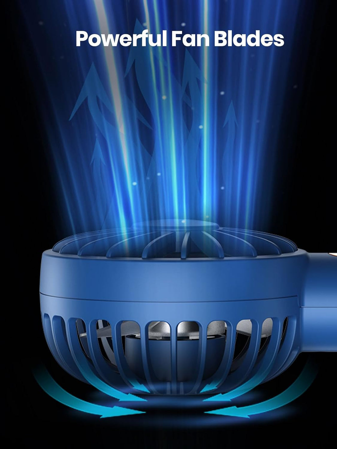 Warmco 2 stück Handventilator, Tragbarer Mini USB Ventilator mit 3 Geschwindigkeiten,Ventilator Klei