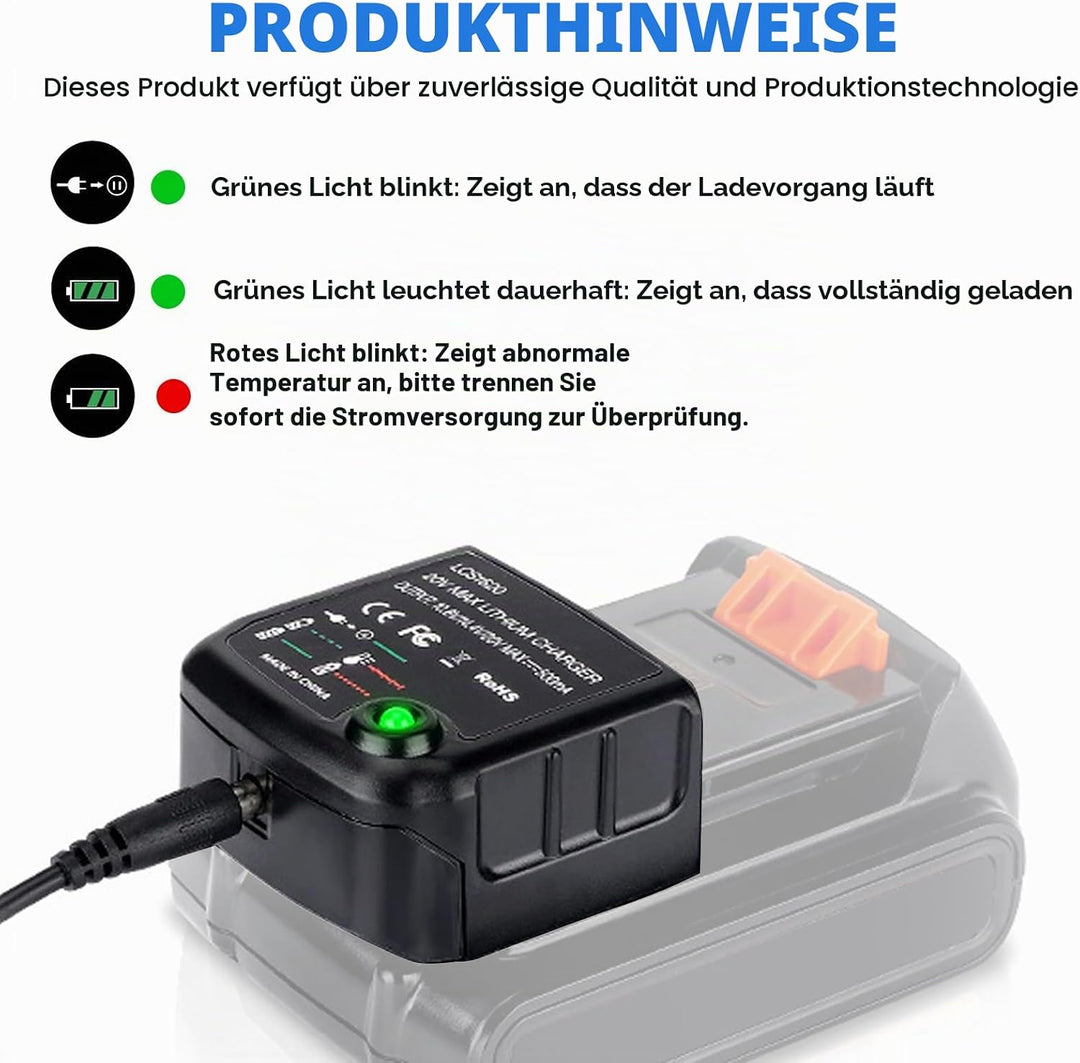 18V/20V 18V Lithium Ladegerät für Black &amp; Decker Akku BL2018 BL2018-XJ BL1518 LBXR20-OPE LBXR20 LB20