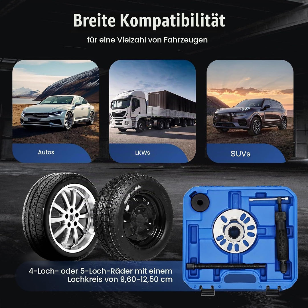 10T Hydraulischer Radlager Abzieher Werkzeug Satz Ausdrücker Satz für Antriebswellen KFZ Radnaben ab