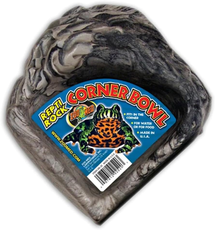 Zoo Med KB-50E Repti Rock Corner Bowl, XLG Eck-Wassernapf für Reptilien Multicolor X LG, Multicolor