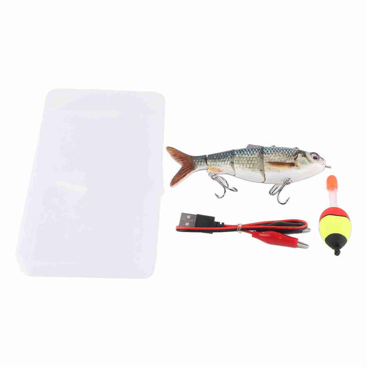 LED Angelköder, USB Wiederaufladbar, Elektronischer Swimbait-Hartköder, Mehrgliedrig, für Barsch, Fo
