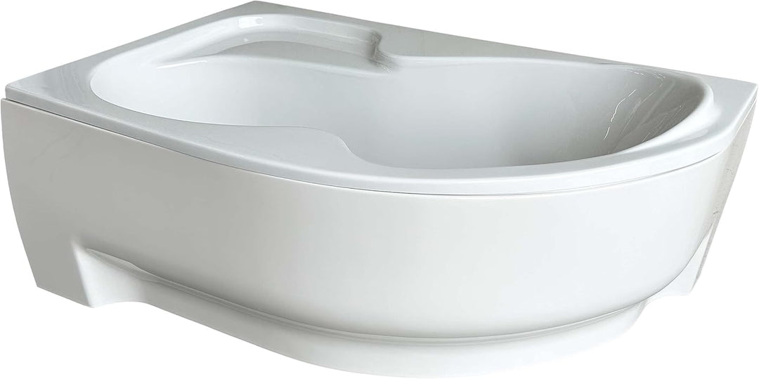 ECOLAM® Eckbadewanne WELA 170x100 cm LINKS mit Acrylschürze| Badewanne Acrylwanne Acryl + Schürze +