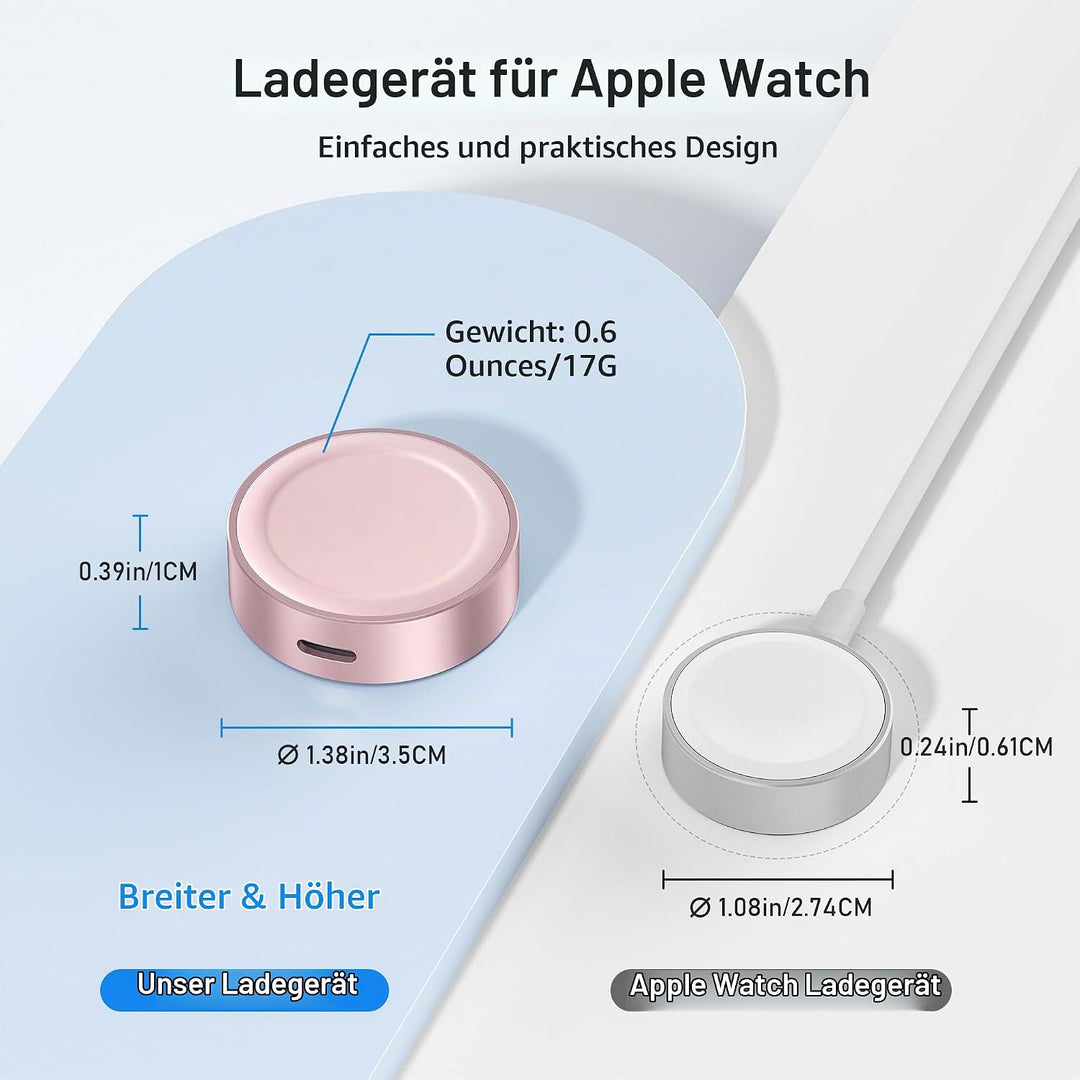 Elebase für Apple Watch SE 3 Ladegerät,Magnetisches Ladeadapter,Tragbarer Drahtloser iWatch Ladegerä