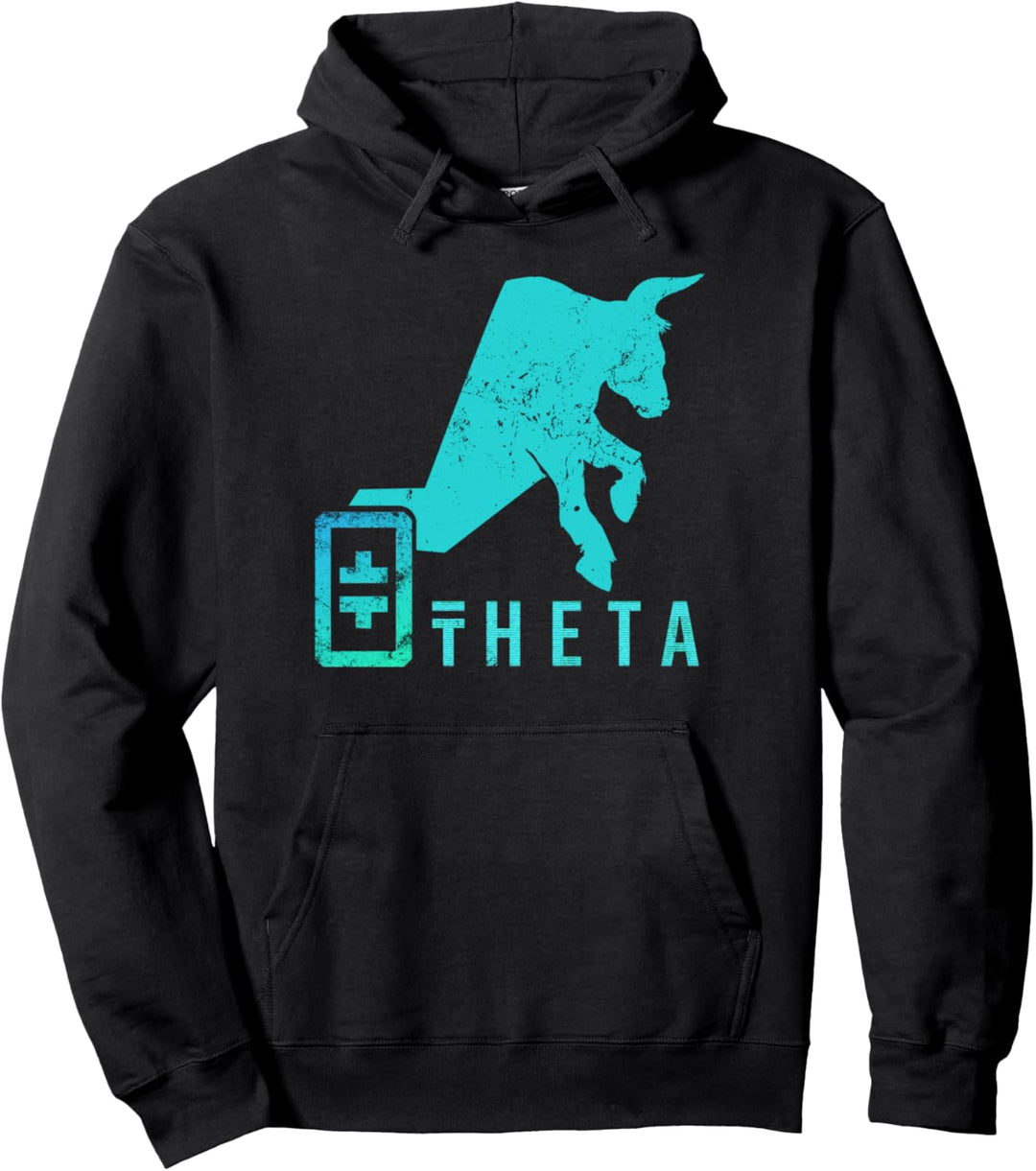Theta to the Moon Tee, THETA Crypto Coin Bullrun Blockchain Pullover Hoodie