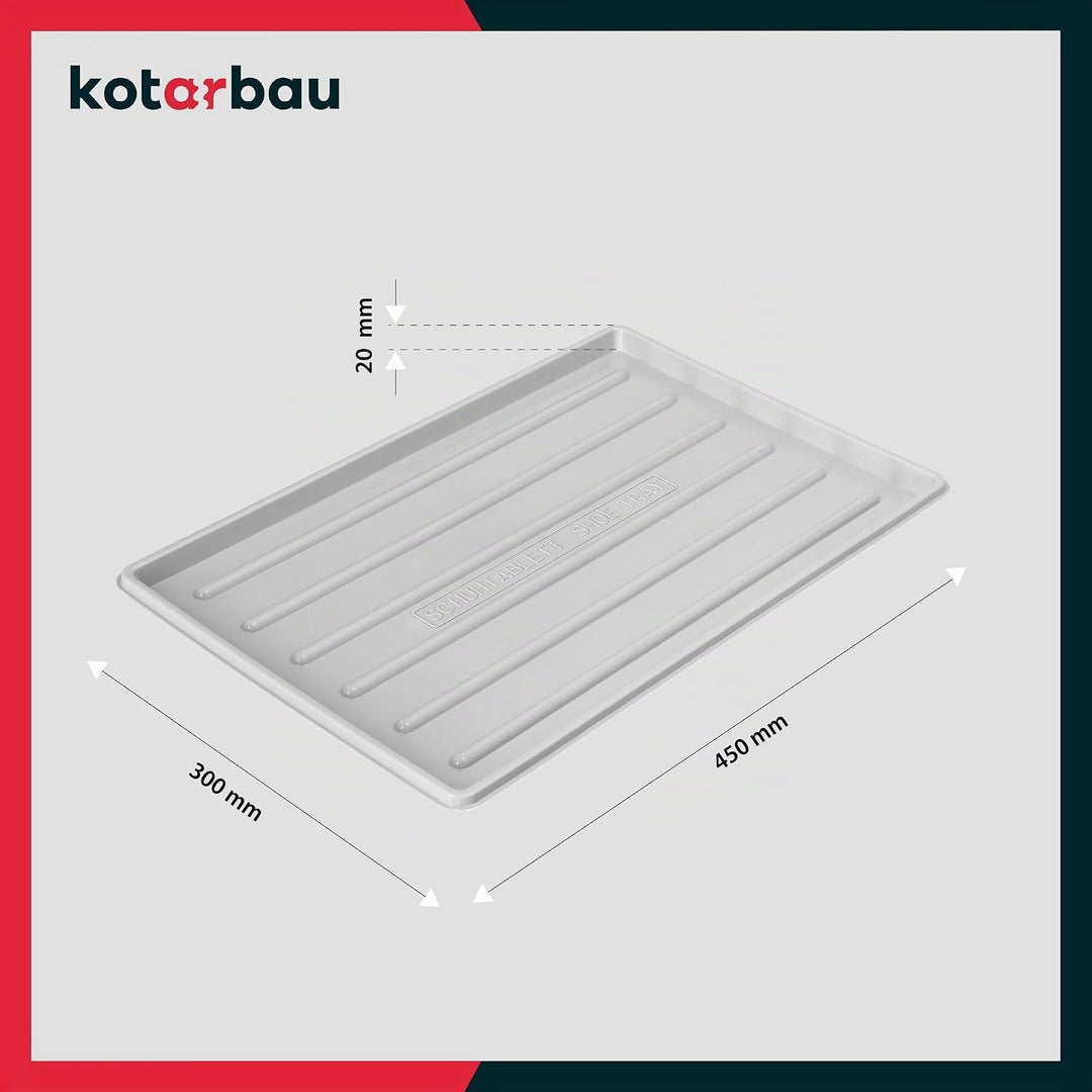 KOTARBAU® 3er Set Schuhabtropfschale - 45 x 30 cm - Abtropfmatte für nasse Schuhe - Schuhablage für