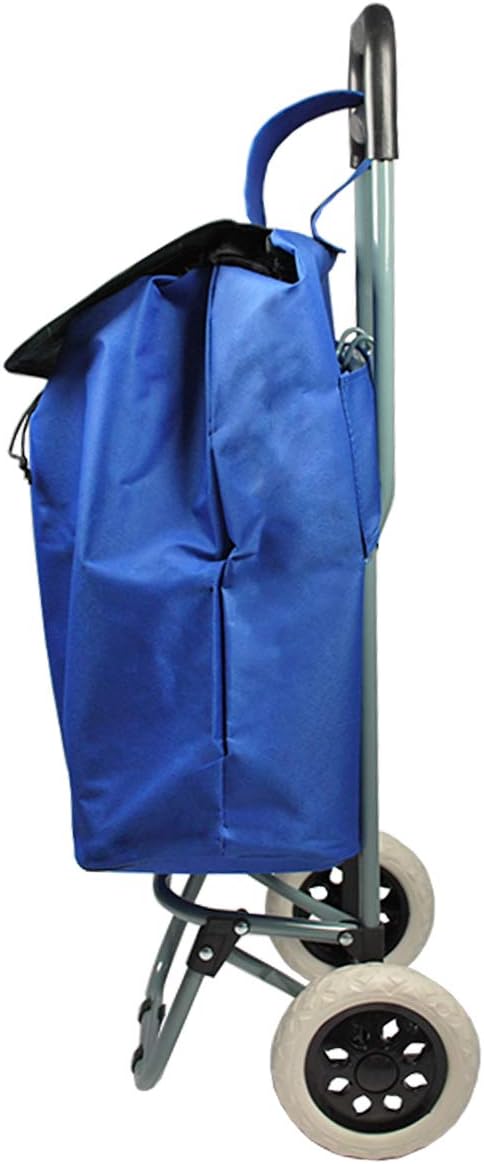 HELO Einkaufstrolley Trolley Einkaufswagen Handwagen Koffer Handgepäck Trolli Roller (Blau), Blau