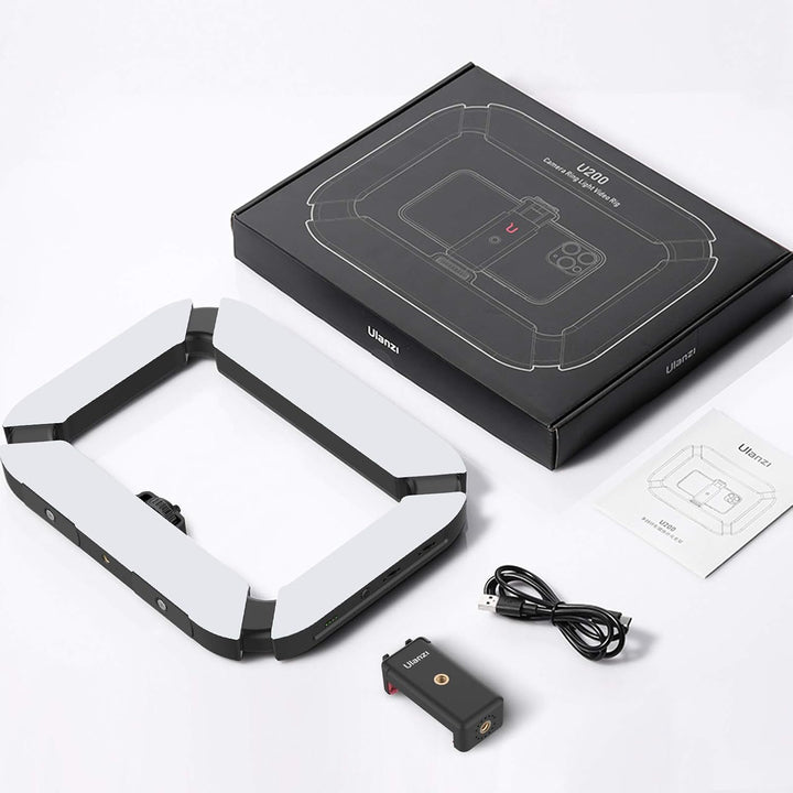 Ulanzi U200 Ringlamp Video Rig - with Phone Holder and Built-in Power Bank