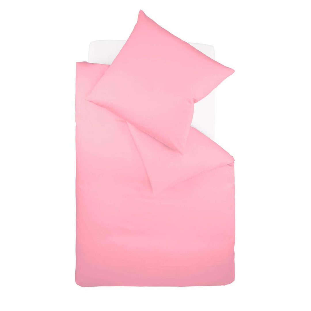 fleuresse Uni-Colours Bettwäsche-Set, Mako Satin, 100 Prozent Baumwolle, Fb. pink, 240 x 220 cm Rosa