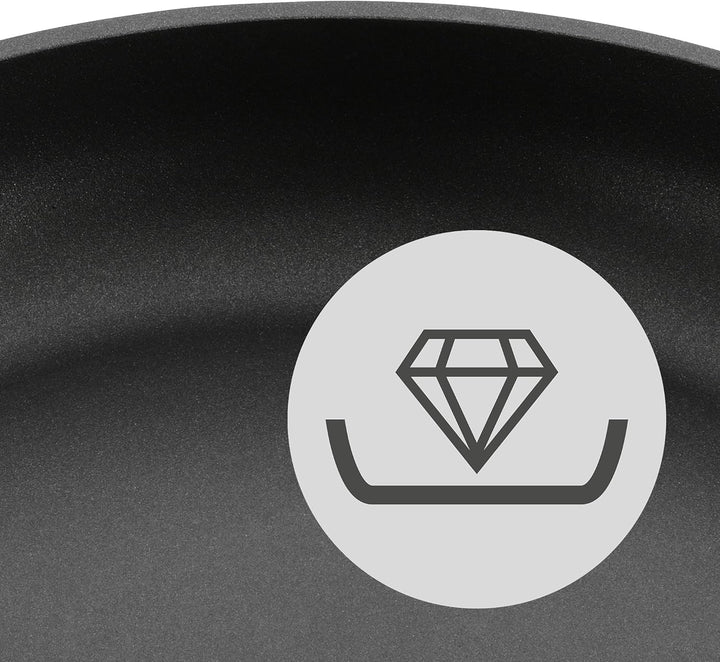 WMF PermaDur Excellent Bratpfanne Induktion 20 cm, Aluminium beschichtet, Kunststoffgriff mit Flamms