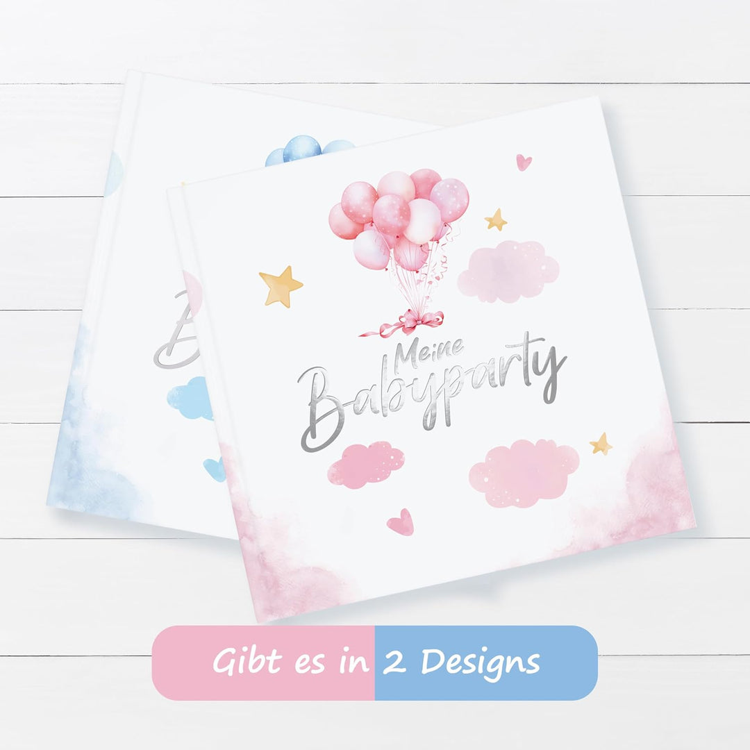 colortouch Gästebuch Babyparty, Baby Shower Geschenk Junge & Mädchen für Babyparty Deko, Gender Reve