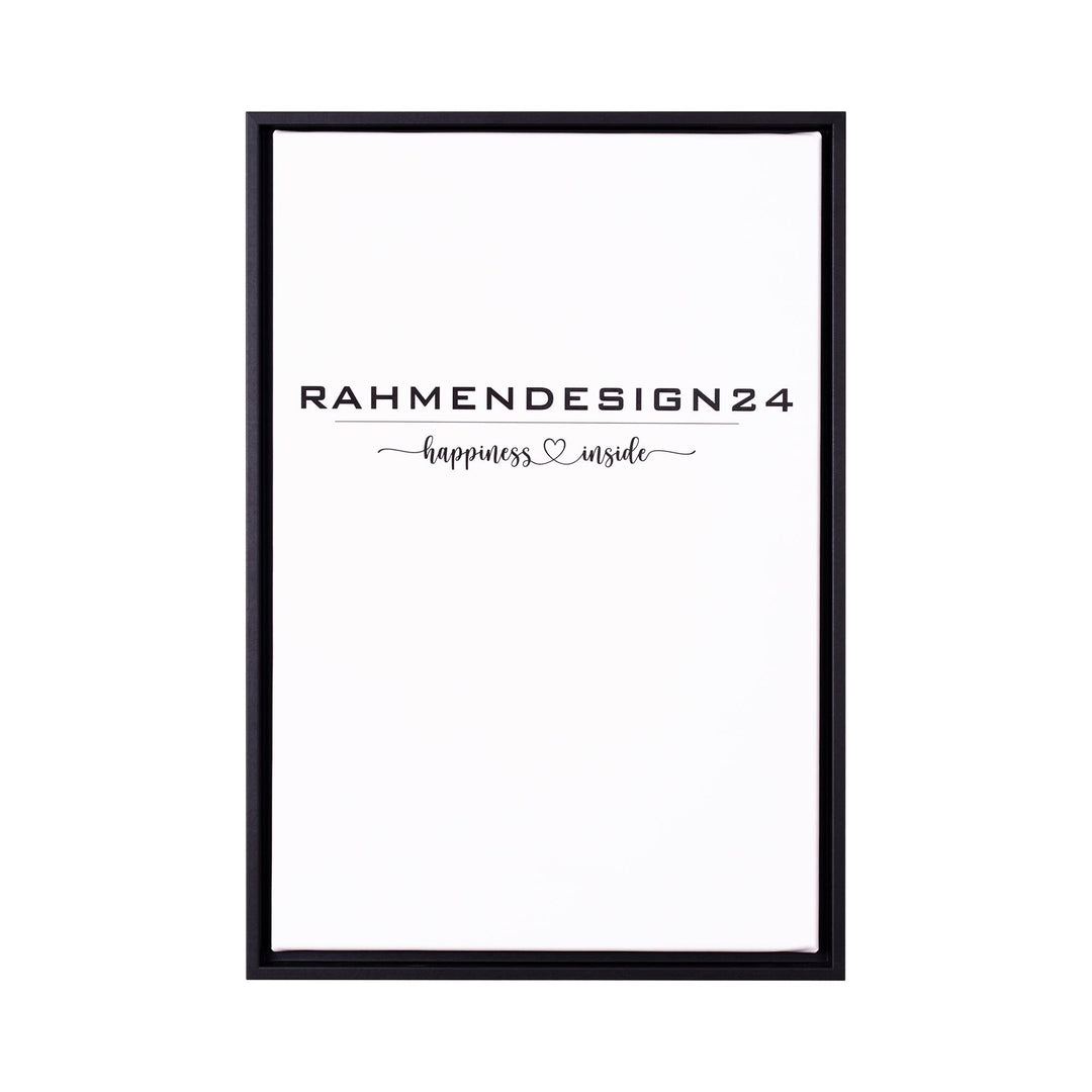 Rahmendesign24 Schattenfugenrahmen Oslo für Keilrahmenbilder und Leinwände 70x100 Schwarz (matt) Sch