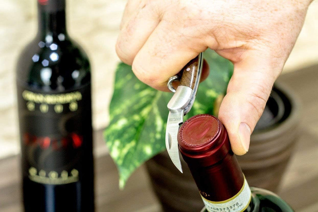 Kellnermesser - Premium Korkenzieher | Profi Sommeliermesser (Weinöffner) hochwertige Edelstahl & Ho