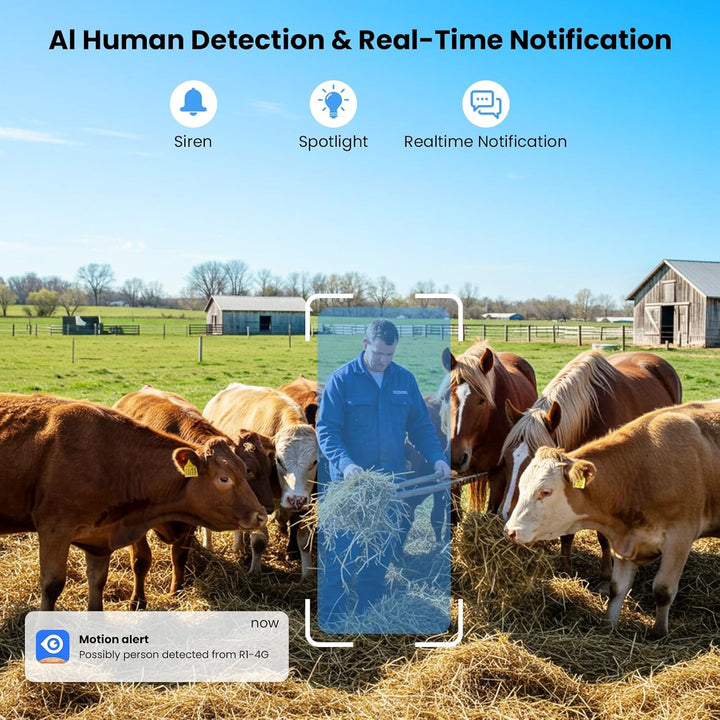 GALAYOU 4G LTE Überwachungskamera Aussen Akku Solar - 2K Kamera Überwachung Aussen mit SIM Karte, Oh