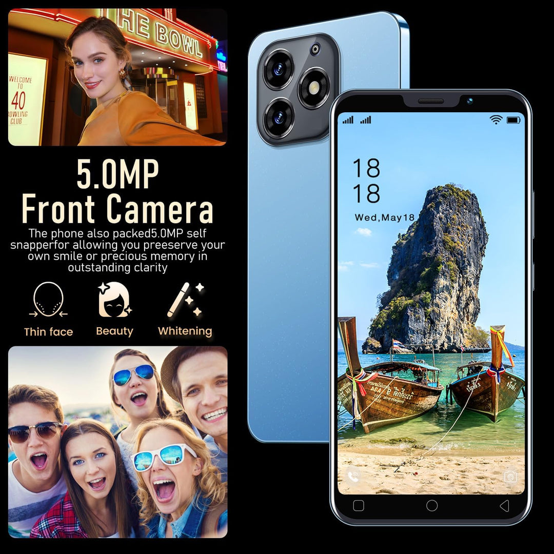 MTGud Günstige Smartphones, 5,0 Zoll IPS Display, 16GB ROM, 128GB, erweiterbar, Android 9.0, Dual-SI