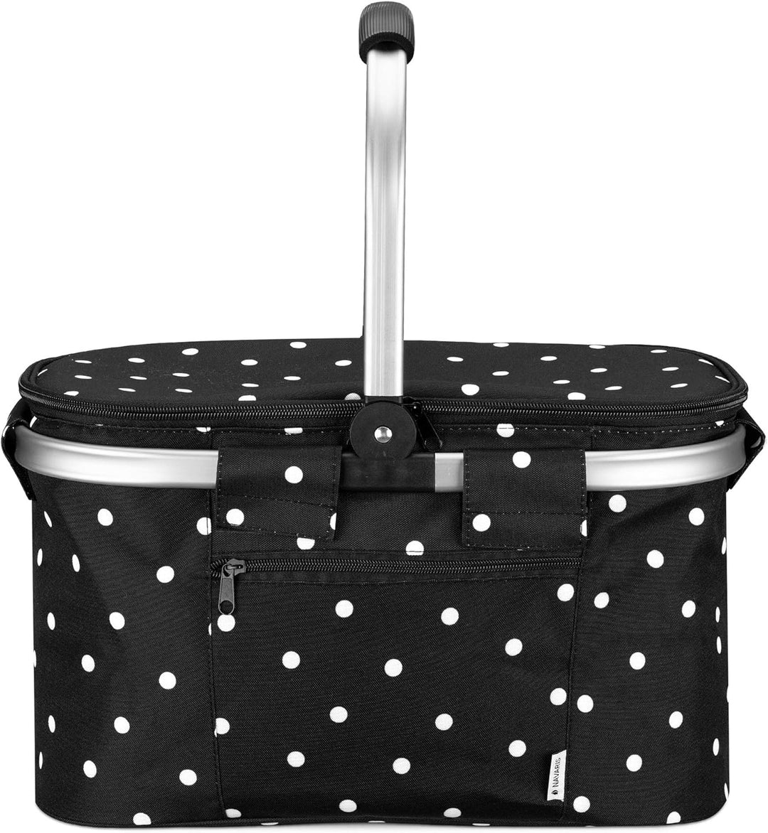 Navaris Thermo Einkaufskorb Kühltasche faltbar - 27L Kühlkorb Picknickkorb Isolier Korb - 43x26cm Ei