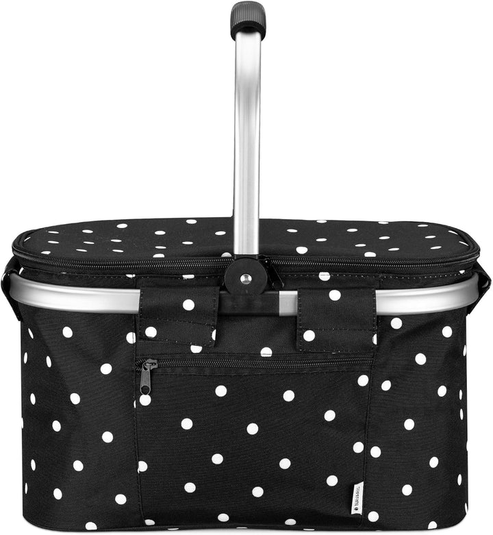 Navaris Thermo Einkaufskorb Kühltasche faltbar - 27L Kühlkorb Picknickkorb Isolier Korb - 43x26cm Ei