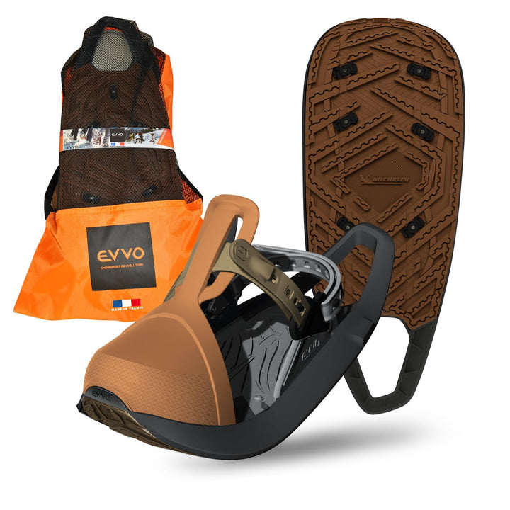 EVVO - TOREE - Schneeschuh Made in France mit Michelin® Biosourced90® genagelten Einlegesohlen, vers
