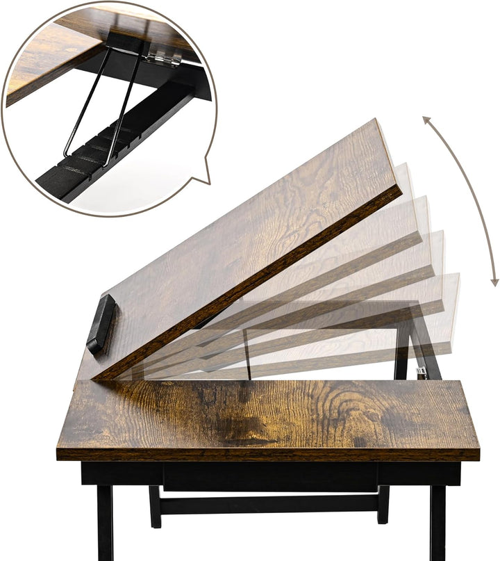 VASMIA Laptoptisch für Bett und Couch, Klapptisch, Frühstück Serviertablett mit klappbaren Beinen, h