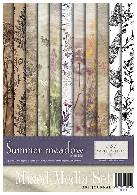 ITD Collection -Scrapbooking Paket A4 Zubehör-Decoupage Set-Scrapbook Papier Satz mit Pergamentpapie