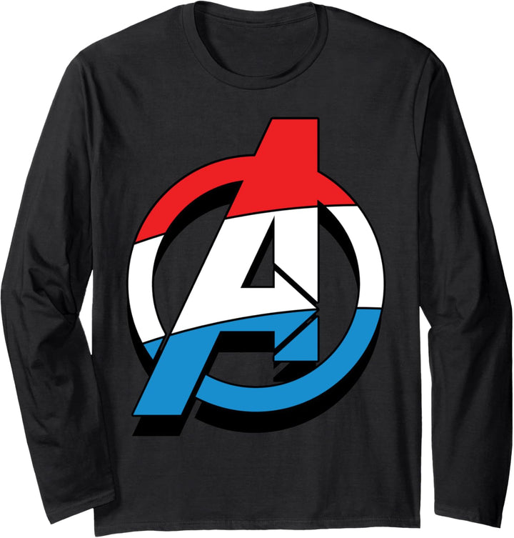 Marvel Avengers Patriotic Chest Logo Langarmshirt