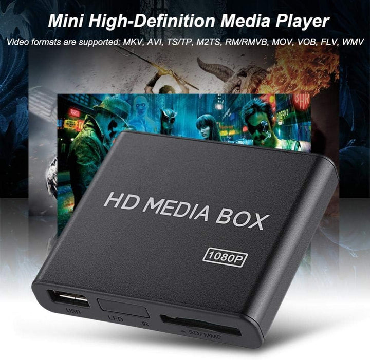 Topiky 1080p HD Media Player, VGA Heimkino Media Player Box Unterstützung MMC RMVB MP3 AVI MKV mit F