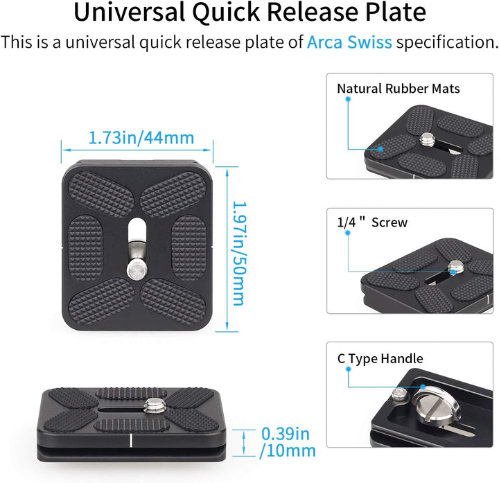 INNOREL N36 Kugelkopf Stativköpfe Tripod Head Niedrige Profile Kugelkopf 360 Grad Drehbarer Durchmes