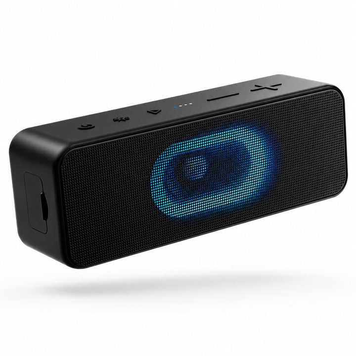 Ortizan Bluetooth Lautsprecher, Musikbox Bluetooth 5.3, Dualen Bass-Treibern, 24H Akku, 6 Lighting E