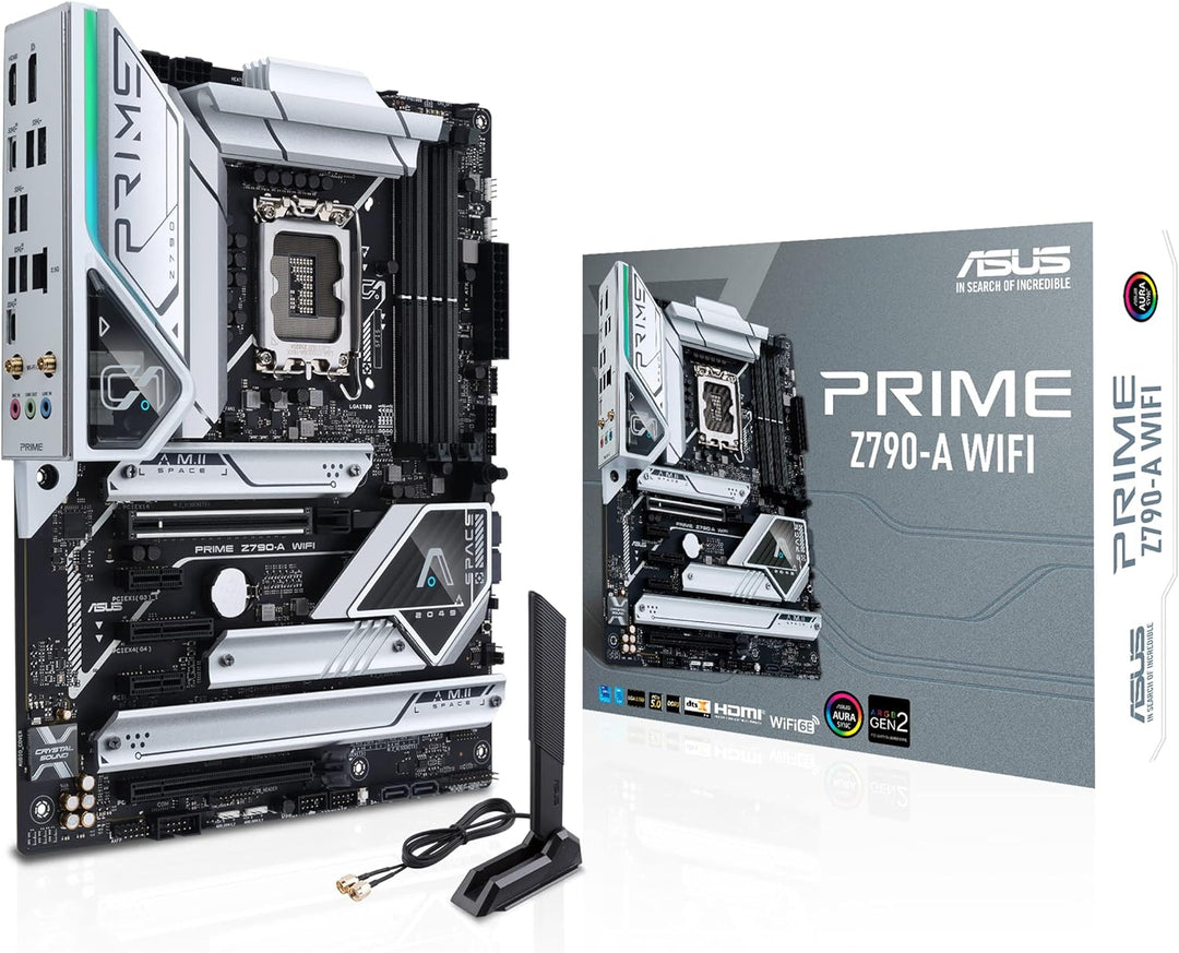 ASUS Prime Z790-A WIFI Gaming Mainboard Sockel Intel LGA1700 (ATX, PCIe 5.0, DDR5 Speicher, 4x M.2,