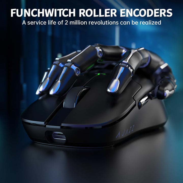 AJAZZ AJ159P SUPERLIGHT Kabellose Gaming-Maus mit Magnetischer Ladestation, Ultraleicht 56g, Pixart