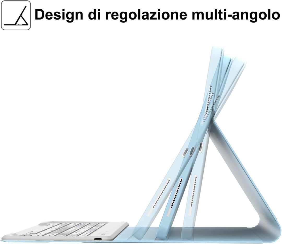 IVEOPPE Tastatur für iPad Pro 12,9, Hülle mit Tastatur für iPad Pro 6. Generation, Bluetooth QWERTZ