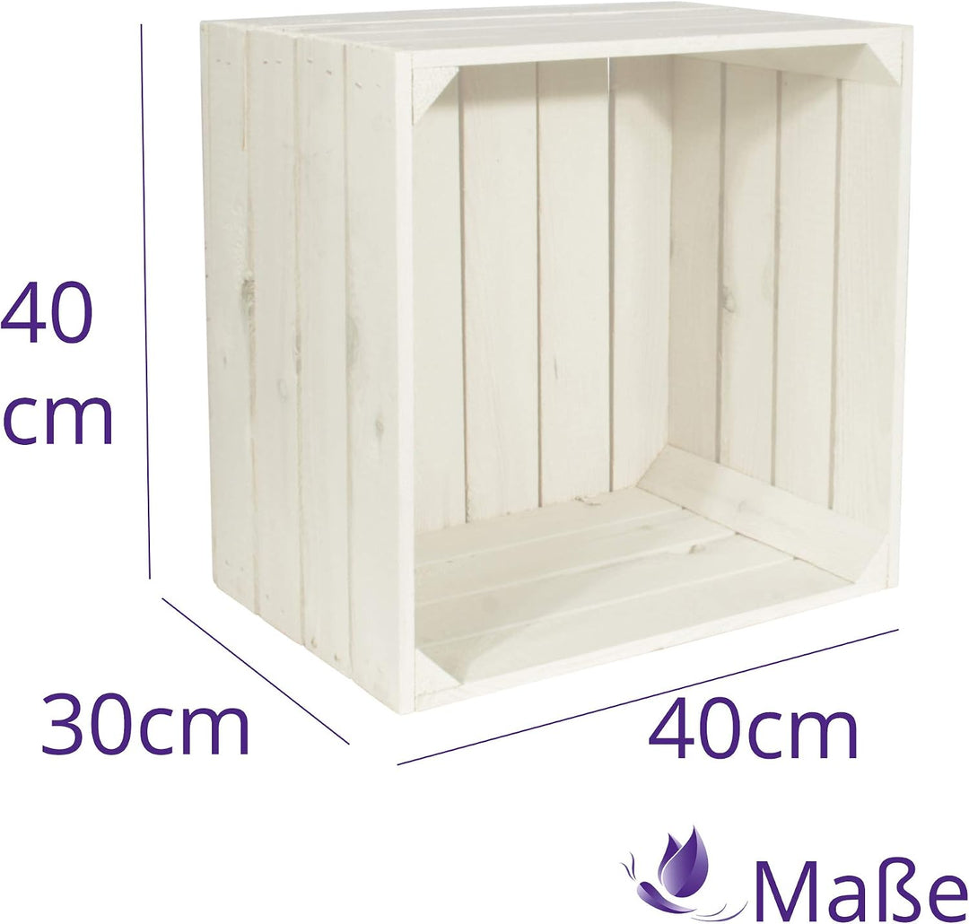 3 Set Weinregal Wino aus Holz - Weiss Holzkiste 3 Ohne Regal, 3 Ohne Regal