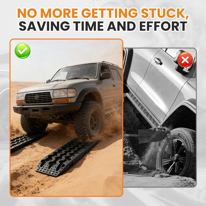 2 Stücke Sandbleche Sandboard SandbretterTraktionshilfe Anfahrhilfe Recovery Board Offroad Tracks Ge