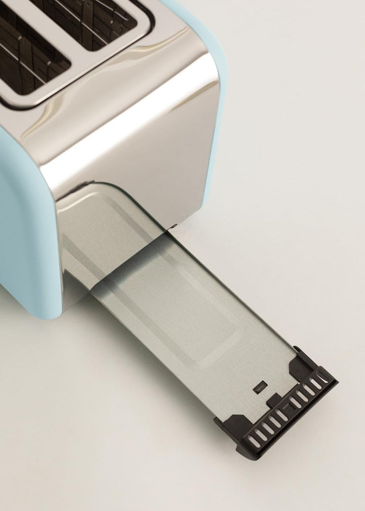 CREATE/TOAST RETRO XL/Toaster Pastellblau / 6 Leistungsstufen, Krümelschublade, Thermostat, Auftauen