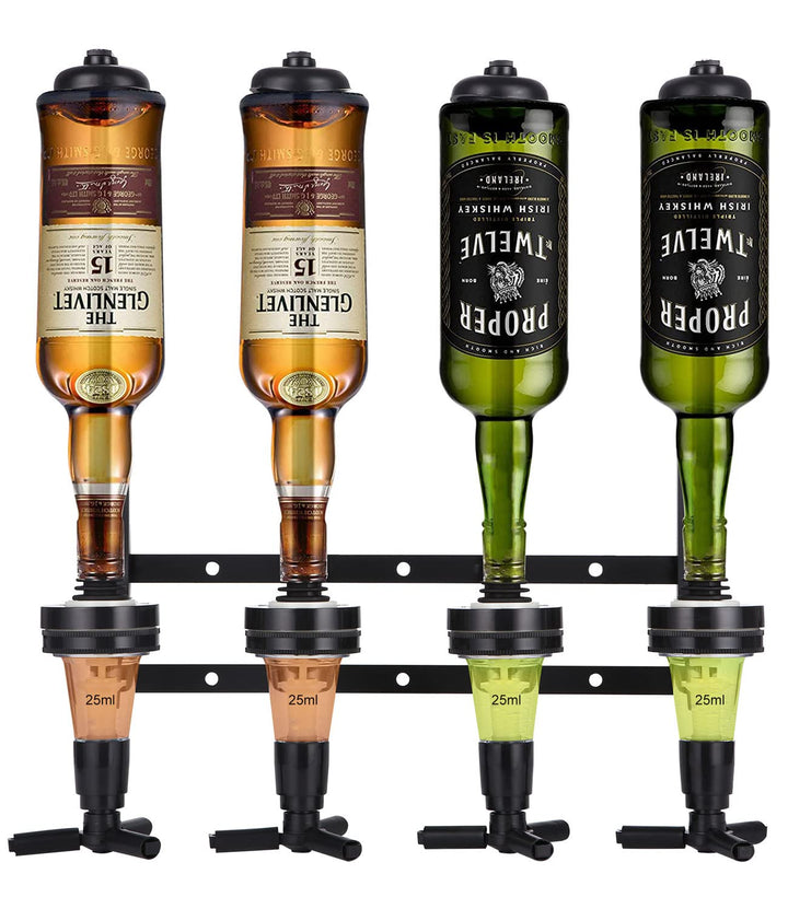 Soulpala Bar Butler Bar Flaschenhalter und Dosierer Bar Butler Wand Flaschenhalter für 4 Flaschen Ba