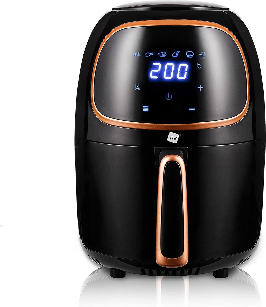 NK Heissluftfritteuse digitale Fritteuse 2L - Heissluftfritteuse, einfach zu bedienen, 6 Programme,