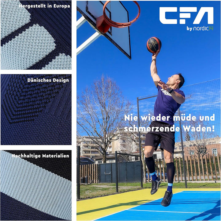 CFA V2 Kompressionsstrümpfe Damen und Herren - Ideal fürs Laufen, Fitnessstudio, Radfahren, Muskeler