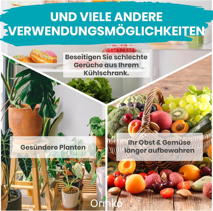 ORINKO® EM Keramikperlen Grau x150 - Wasserfilter zur Reduzierung von Kalk & Mikroorganismen - EM Ke