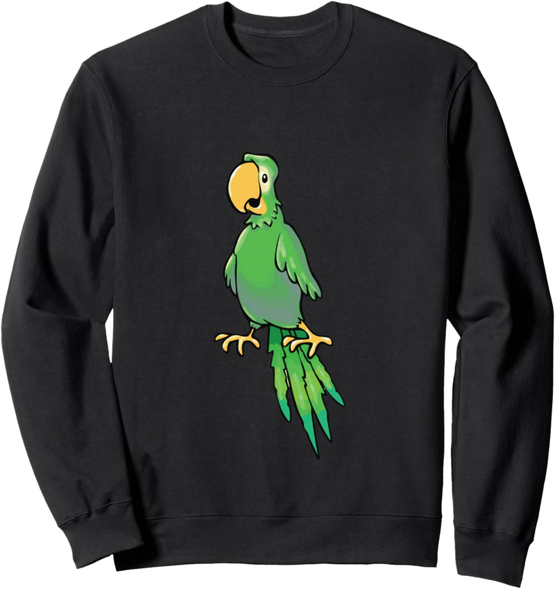 Süsser grüner Papagei Sweatshirt