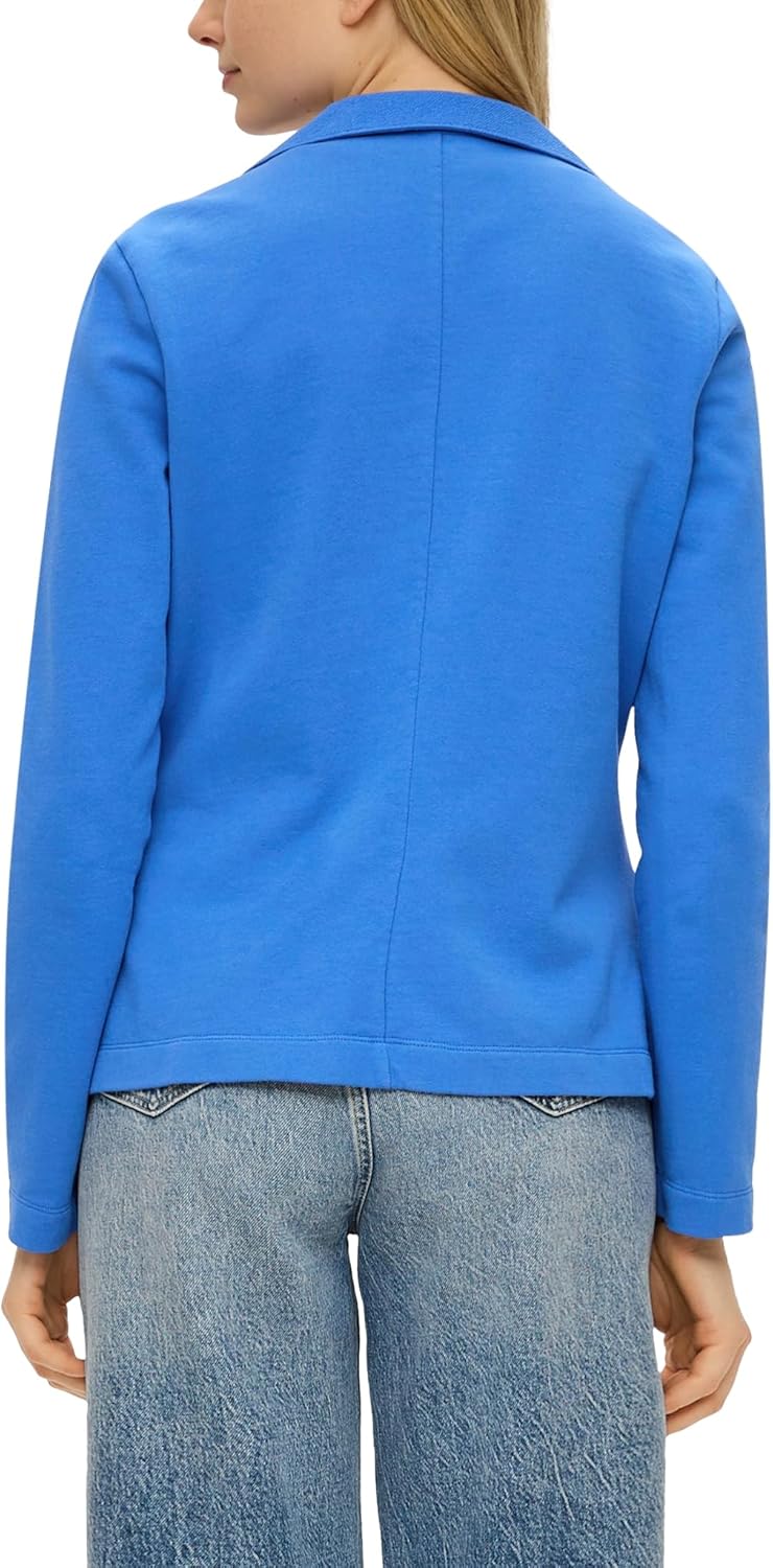 s.Oliver Damen Sweatshirt Jacke mit Reverskragen und Knopfverschluss, Lange Ärmel, Regular Fit 34 55