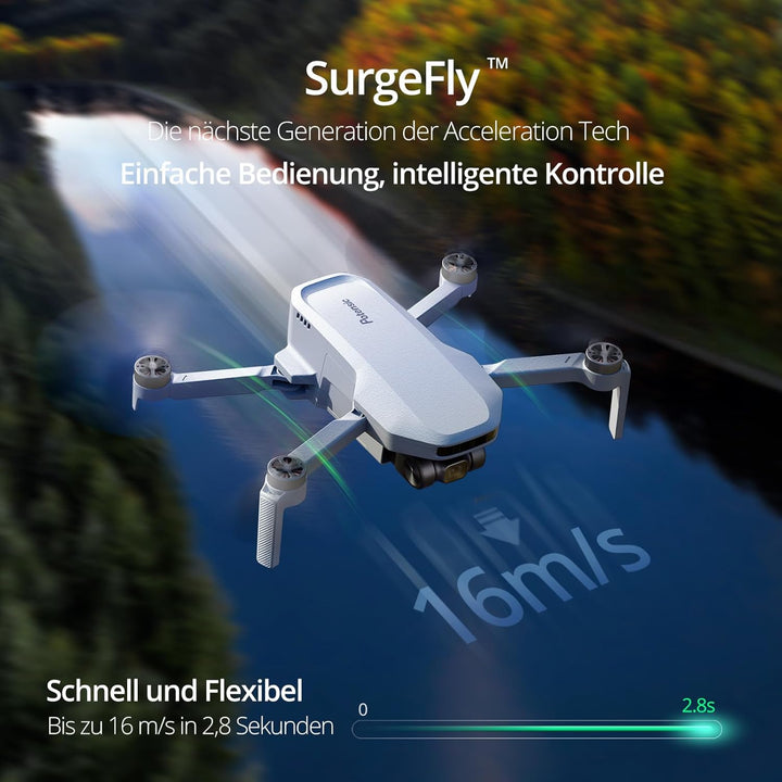 Potensic ATOM SE GPS Drohne mit 4K EIS Kamera, 3 Akkus 93 Min. Flugzeit, unter 249g, 4km FPV Übertra