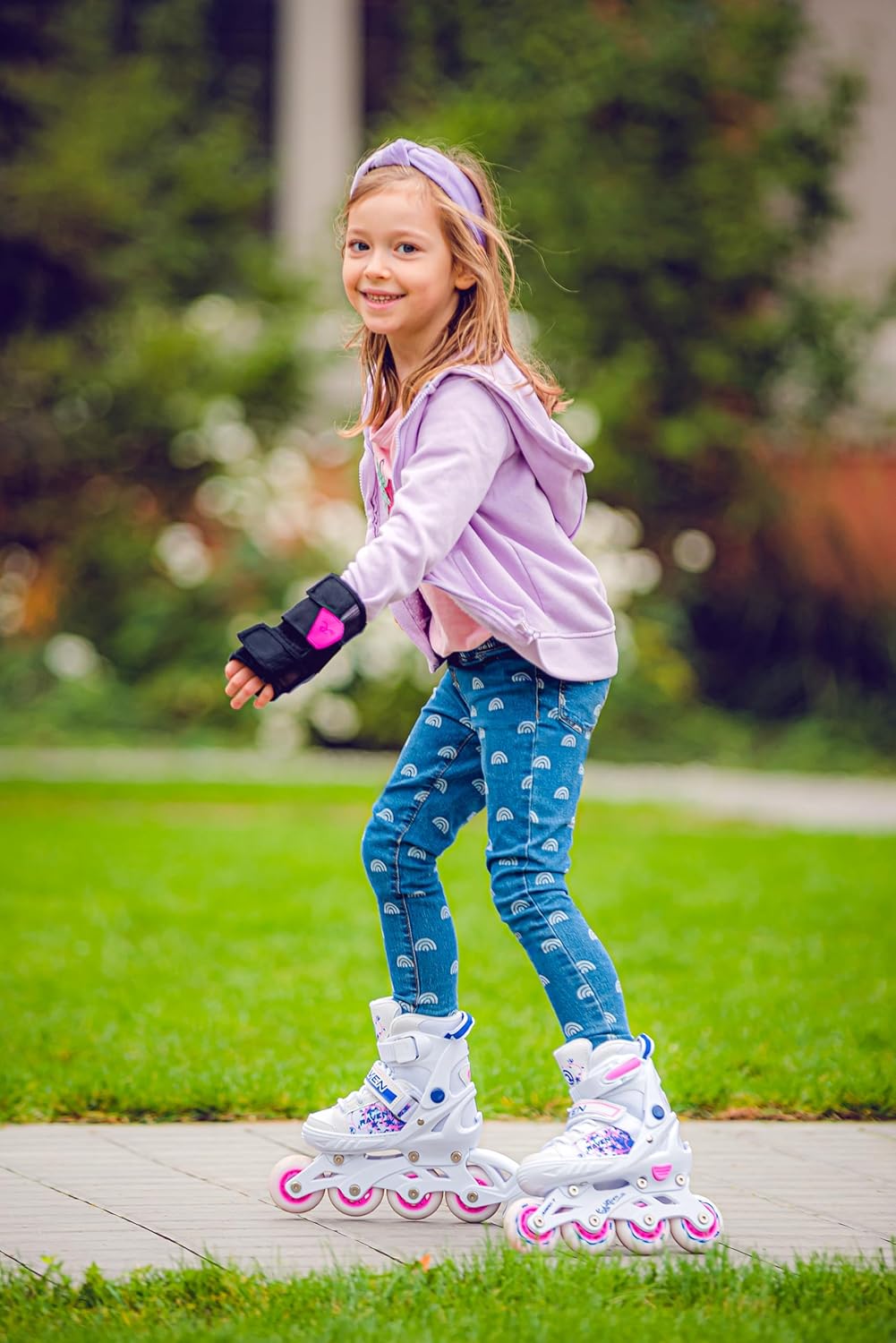 RAVEN 4in1 Inline Skates Triskates Rollschuhe Schlittschuhe Inliner LED Räder für Kinder Mädchen ver