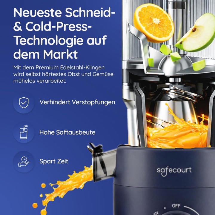 Safecourt Kitchen Slowjuicer SJ500-BL SJ500-BL-FBM, SJ500-BL-FBM