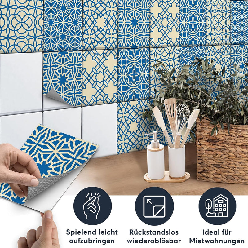 CREATISTO Mosaik Klebefliesen Stickerfliesen Fliesenfolie - Aufkleber Folie für Fliesen I Stickerfli