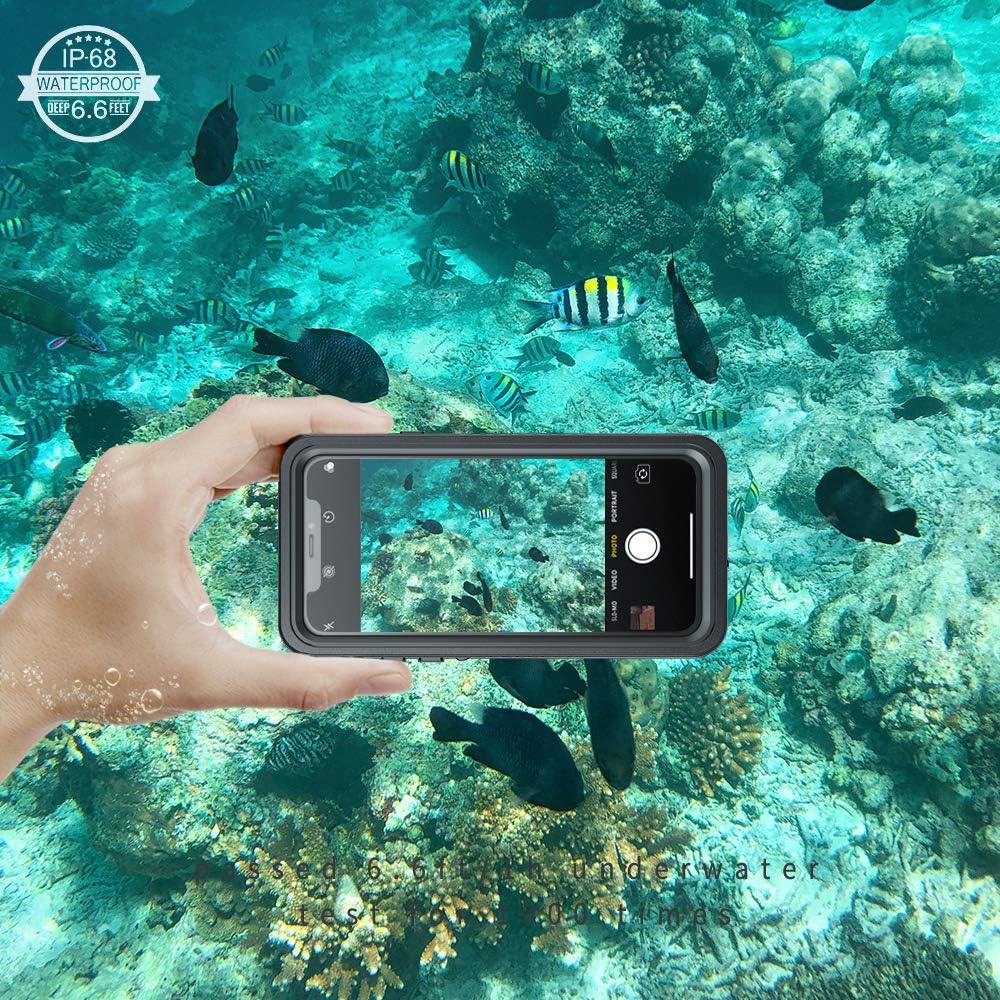 Lanhiem für iPhone XR Hülle, [IP68 Zertifiziert Wasserdicht] 360 Grad Handyhülle, Stossfest Staubdic