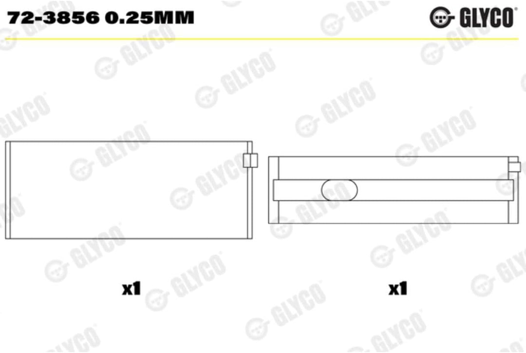 Glyco 72-3856 0.25mm Kurbelwellenlager