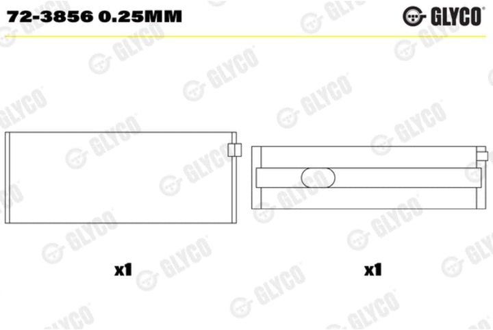 Glyco 72-3856 0.25mm Kurbelwellenlager