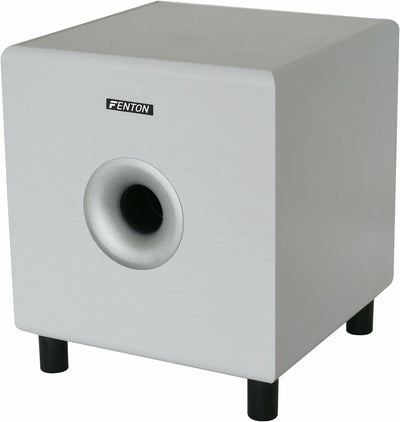 Fenton SHFS08W - Subwoofer aktiv Heimkino - 8 Zoll - 200 Watt Sub Woofer mit integriertem Verstärker